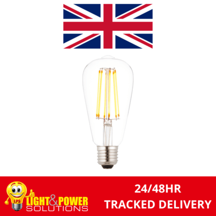 LED Dimmable Squirrel Cage Filament Light Bulb 6W E27 ES Warm White 1800K Saxby
